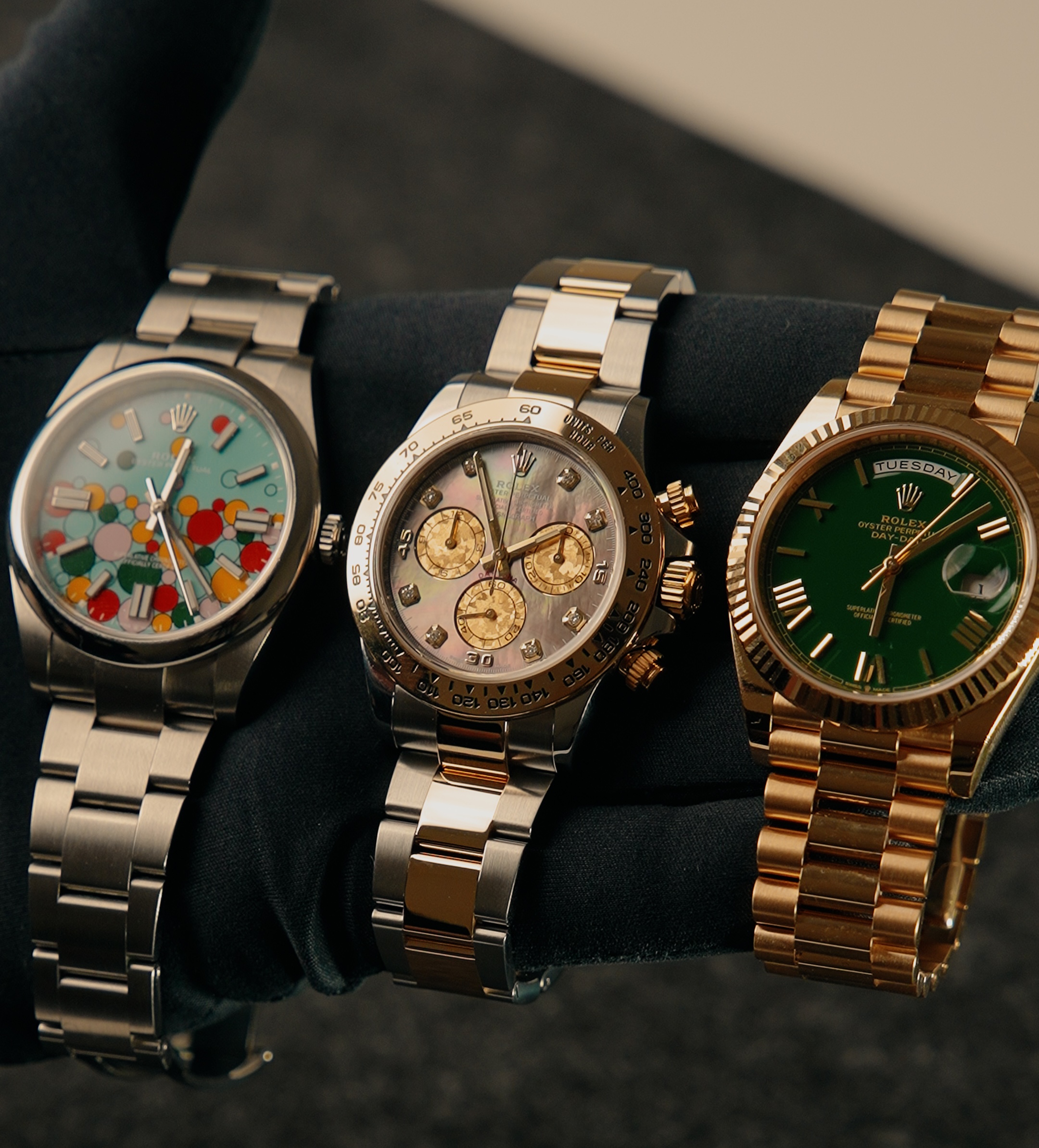 Luxury watch header